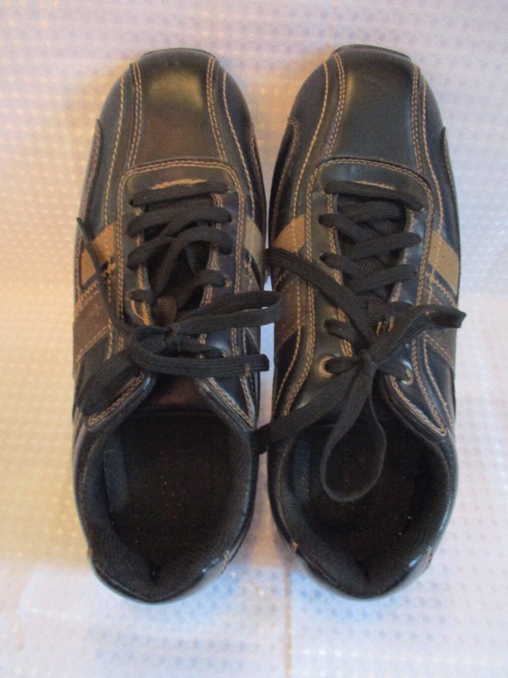 American Eagle Tri-Colored Striped Men's Faux Leather Loafers/Sneakers Sz. 9.5